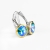 Mario Design, Biżuteria, Kolczyki,  Kolczyki na biglu z Crystal Rivoli Aquamarine