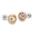 Mario Design, Biżuteria, Kolczyki, KOLCZYKI NA SZTYFTACH - CHATON  LIGHT ROSE AB SWAROVSKI