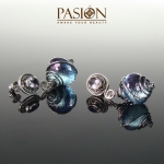 SALONI - Srebrne kolczyki z lawendowymi Ametystamie i niebieskim Kwarcem mistycznym - PASIÓN w Biżuteria/Kolczyki