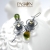 FEUILLE D'OR - srebrne kolczyki z Cytrynami i żółto-zielonymi Kwarcami  / PASIÓN / Biżuteria / Kolczyki