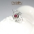 WILD HEART - srebrny pierścionek z czerwonym Topazem / PASIÓN / Biżuteria / Pierścionki