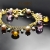 PASIÓN, Biżuteria, Bransolety, GOLDEN SUMMER - złocona letnia bransoletka z Cytrynami, Topazami, Opalami i Perłami