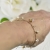 RAINBOW DEW - złota bransoletka z perłami, różowym kwarcem i opalem, białym topazem i kwarcem tęczowym / PASIÓN / Biżuteria / Bransolety