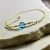 PASIÓN, Biżuteria, Bransolety, ALASKA - złocona bransoletka z Topazem Swiss Blue i naturalnymi Perłami