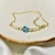 ALASKA - złocona bransoletka z Topazem Swiss Blue i naturalnymi Perłami / PASIÓN / Biżuteria / Bransolety