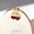 MARSALA - złocone krótkie kolczyki na sztyftach z czerwonymi Kwarcami i Perłami / PASIÓN / Biżuteria / Kolczyki
