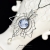 GALAXY - Okazały srebrny naszyjnik pr. 925 z niebieskim Topazem Sky Blue, Perłami, motywem świętej geometrii i księżyca / PASIÓN / Biżuteria / Naszyjniki