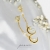 MOON SHADOW - długie złocone srebrne kolczyki z kamieniem księżycowym, perłami i księżycem / PASIÓN / Biżuteria / Kolczyki