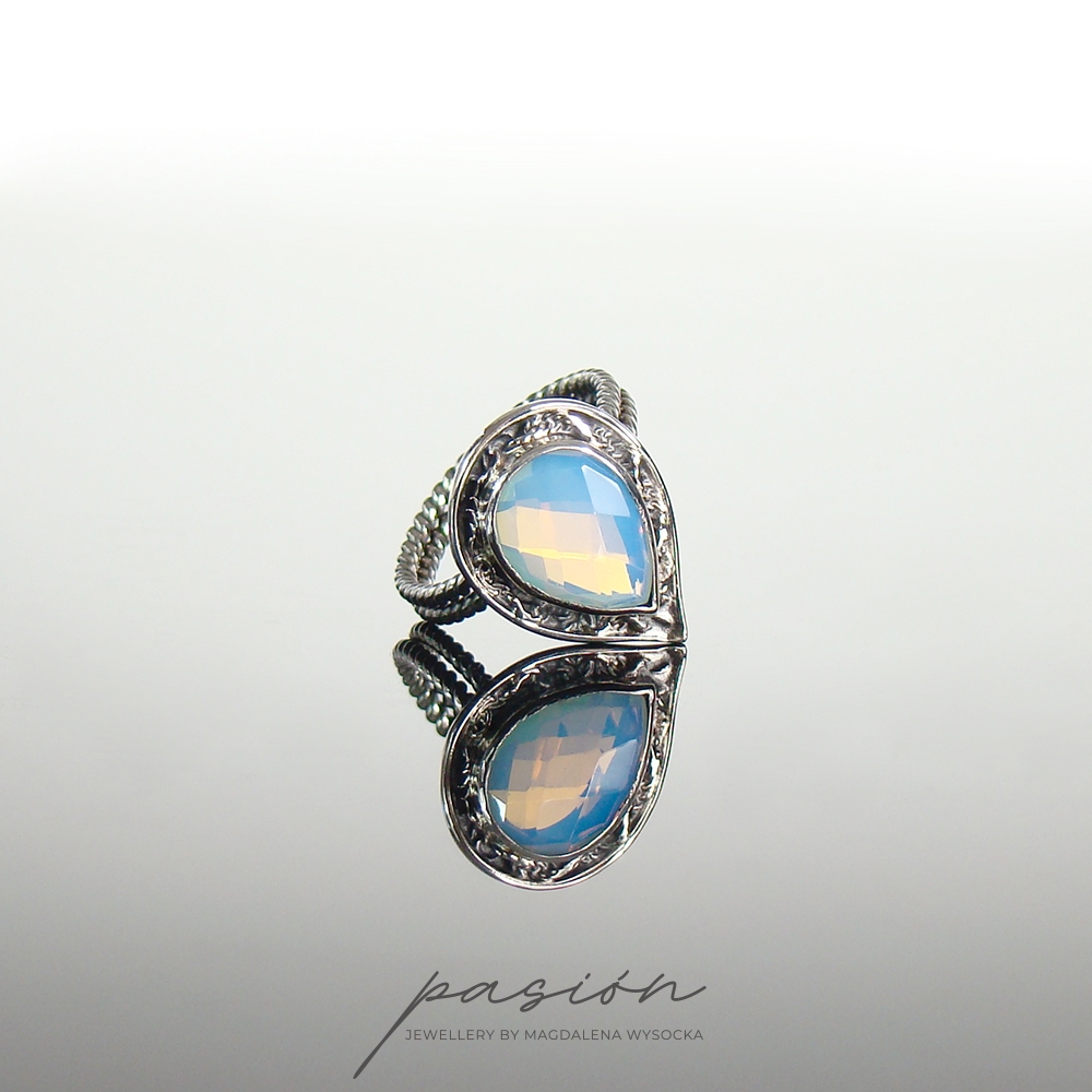 SALONI PARADISE - srebrny pierścionek z Opalitem / PASIÓN / Biżuteria / Pierścionki