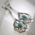 Cirene - ekskluzywne srebrne kolczyki z amazonitem wykonane ręcznie / CIBA / Biżuteria / Kolczyki
