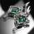 Luxuria - ekskluzywne, srebrne kolczyki z onyksem zielonym wykonany ręcznie / CIBA / Biżuteria / Kolczyki