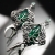 Luxuria - ekskluzywne, srebrne kolczyki z onyksem zielonym wykonany ręcznie / CIBA / Biżuteria / Kolczyki