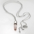 CIBA, Biżuteria, Naszyjniki, 0119 -  nowoczesny srebrny naszyjnik z kwarcem mandarynkowym wykonany ręcznie