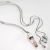 0119 -  nowoczesny srebrny naszyjnik z kwarcem mandarynkowym wykonany ręcznie / CIBA / Biżuteria / Naszyjniki