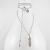 0119 -  nowoczesny srebrny naszyjnik z kwarcem mandarynkowym wykonany ręcznie / CIBA / Biżuteria / Naszyjniki