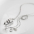 0131 - nowoczesny srebrny naszyjnik z kwarcem fantom wykonany ręcznie / CIBA / Biżuteria / Naszyjniki