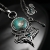 CIBA, Biżuteria, Naszyjniki, Esimme - ekskluzywny srebrny naszyjnik z naturalnym turkusem wykonany ręcznie