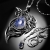 CIBA, Biżuteria, Naszyjniki, Neelam - delikatny srebrny naszyjnik z kamieniem księżycowym, wykonany ręcznie