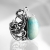 Aphrodite - ekskluzywny srebrny pierścionek z amazonitem rosyjskim, wykonany ręcznie / CIBA / Biżuteria / Pierścionki
