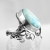 Aphrodite - ekskluzywny srebrny pierścionek z amazonitem rosyjskim, wykonany ręcznie / CIBA / Biżuteria / Pierścionki