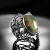 Boadicea - oryginalny srebrny pierścionek z agatem krwistym, wykonany ręcznie
