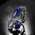 CIBA, Biżuteria, Pierścionki, Taneth - misterny srebrny pierścionek z kianitem, wykonany ręcznie