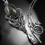 Waive - subtelny srebrny naszyjnik z pięknym kaboszonem zoisytu z rubinem, wykonany ręcznie
