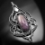 Lycoris - wykwintna srebrna broszka z jaspisem purpurowym i perłami, wykonana ręcznie / CIBA / Biżuteria / Broszki
