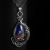 Livonah - misterny srebrny naszyjnik z pięknym sodalitem, wykonany ręcznie / CIBA / Biżuteria / Naszyjniki