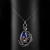 Livonah - misterny srebrny naszyjnik z pięknym sodalitem, wykonany ręcznie / CIBA / Biżuteria / Naszyjniki