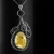 Iracema -zjawiskowy srebrny naszyjnik z pięknym miodowym bursztynem, wykonany ręcznie / CIBA / Biżuteria / Naszyjniki