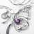 CIBA, Biżuteria, Naszyjniki, Almira - misterny srebrny naszyjnik z motylem i pięknym ametystem, wykonany ręcznie