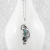 Eline - delikatny srebrny naszyjnik z piórkiem i turkusem, wykonany ręcznie / CIBA / Biżuteria / Naszyjniki