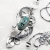 CIBA, Biżuteria, Naszyjniki, Eline - delikatny srebrny naszyjnik z piórkiem i turkusem, wykonany ręcznie