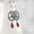 Jahari - eleganckie srebrne kolczyki z pięknym czerwonym koralem, wykonane ręcznie / CIBA / Biżuteria / Kolczyki