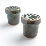 uchwyty do mebli wz.IX, zielone z brązowymi plamkami - pracowniazona w Dekoracja Wnętrz/Ceramika