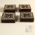 dekory 5cm x 5cm złoto-liliowo-czarne / pracowniazona / Dekoracja Wnętrz / Ceramika