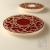 podstawka z ornamentem geometrycznym w czerwieni / pracowniazona / Dekoracja Wnętrz / Ceramika