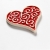 serca trzy czerwone zawieszki + pudełko / pracowniazona / Dekoracja Wnętrz / Ceramika