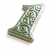 Ceramiczny numer domu, cyfra 1 zielono-brązowa do przykręcenia / pracowniazona / Dekoracja Wnętrz / Ceramika
