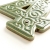 Ceramiczny numer domu, cyfra 4 zielono-brązowa do przykręcenia / pracowniazona / Dekoracja Wnętrz / Ceramika