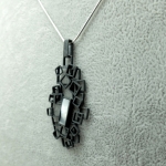 Srebrny naszyjnik Squares z masą perłową - Wierzbanowska Jewellery w Biżuteria/Naszyjniki