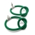 Zielone kolczyki z kauczuku i srebra (M) / Supły / Wierzbanowska Jewellery / Biżuteria / Kolczyki