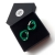 Zielone kolczyki z kauczuku i srebra (S) / Supły / Wierzbanowska Jewellery / Biżuteria / Kolczyki