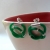 Zielone kolczyki z kauczuku i srebra (S) / Supły / Wierzbanowska Jewellery / Biżuteria / Kolczyki