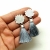 Srebrne kolczyki z szarymi chwostami / Wierzbanowska Jewellery / Biżuteria / Kolczyki