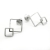 Srebrne kolczyki Kwadraty (M) / Wierzbanowska Jewellery / Biżuteria / Kolczyki