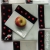 anyadesign, Dekoracja Wnętrz, Szkło, Black-red-white- komplet talerzyków deserowych