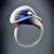 Srebrny pierścionek regulowany KALIA ultramaryna / SHAMBALA / Biżuteria / Pierścionki