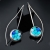 Srebrne kolczyki wiszące turkusowe TURQUOSE MELANGE / SHAMBALA / Biżuteria / Kolczyki